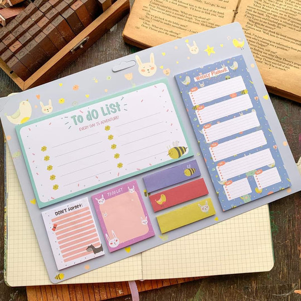 Weekly Planner & To Do List Sticky Note Set Of 7 - Style 1