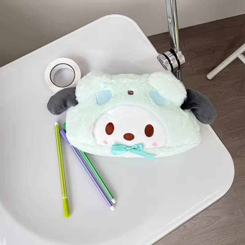 Sanrio Characters Pochacco Fluffy - Large Pouch