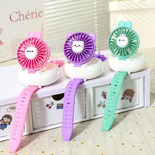 Cute Animal Wrist Watch - Portable Fan