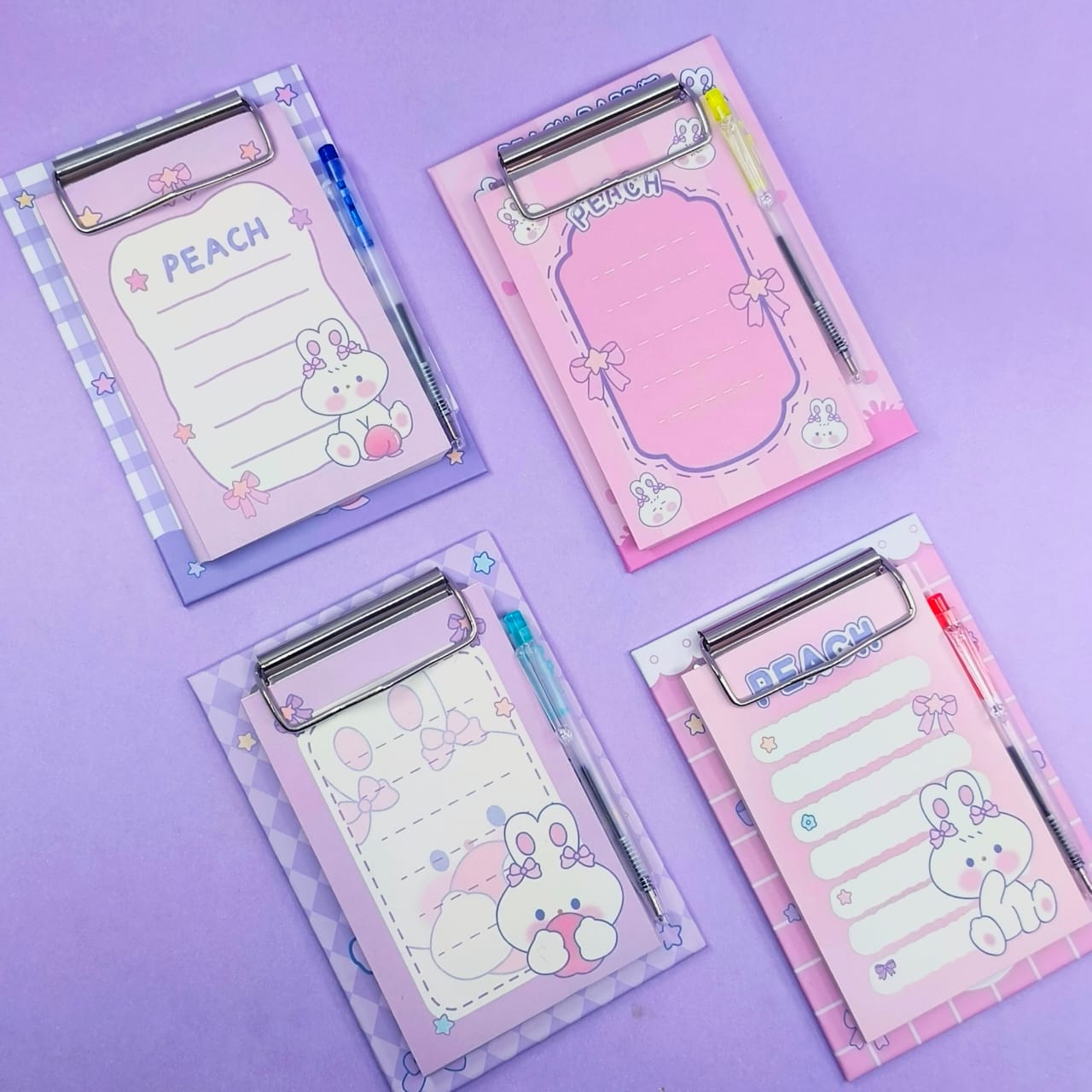 Cute Rabbit - Clipboard Notepad Set