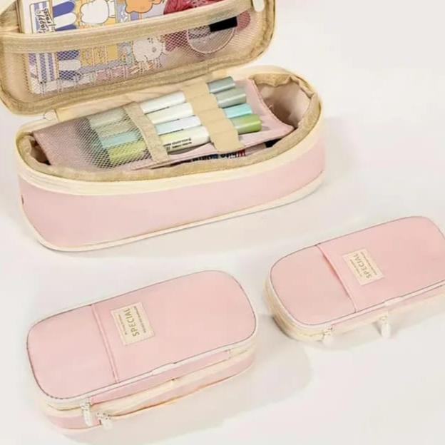 Macaron Color Stationery Organizer - Zipper Pouch