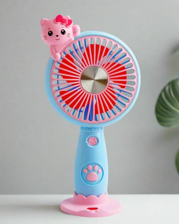 Cute Cat & Paw  Handheld - Portable Fan Style 2