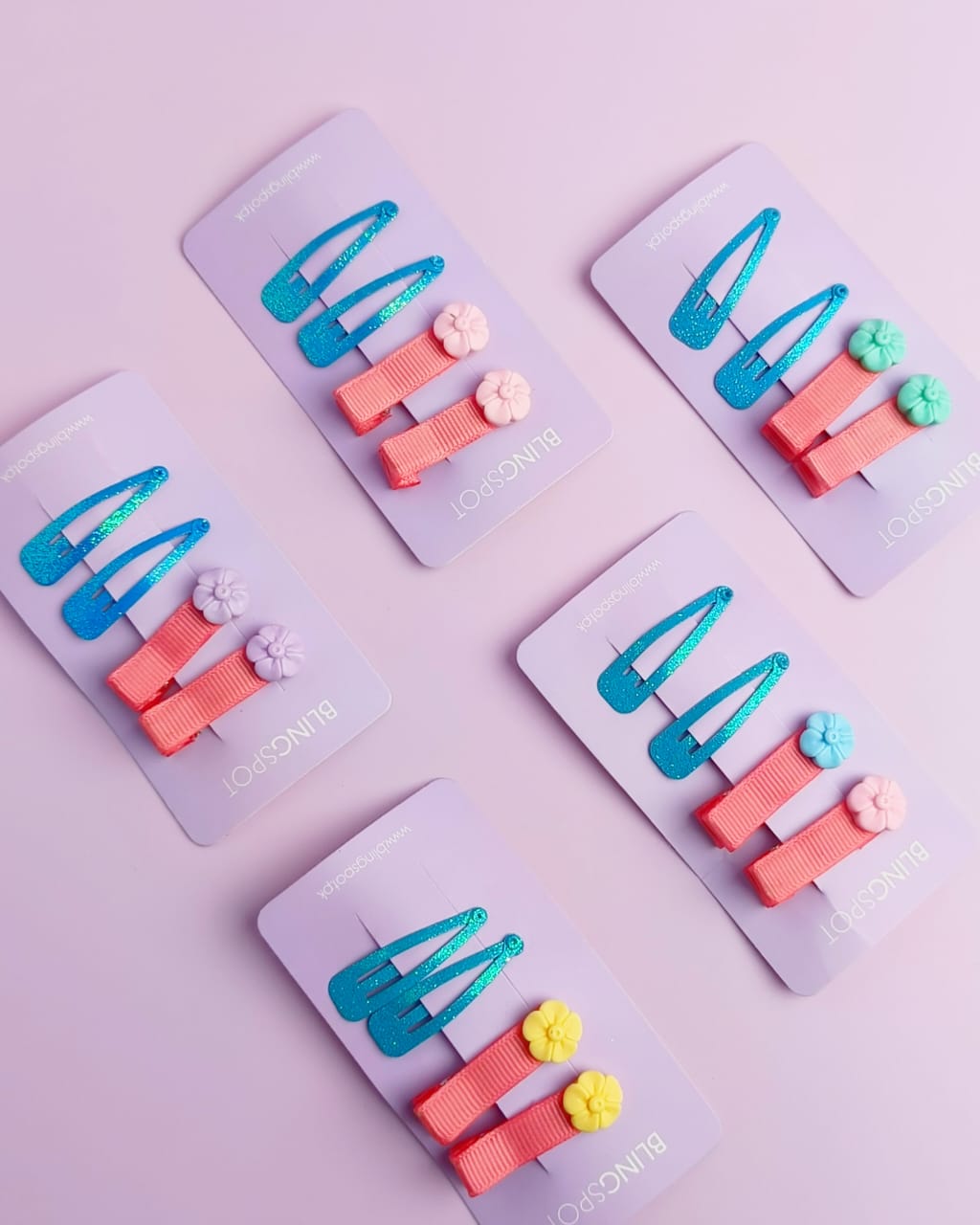 Snap Clips - Hair Clip Set Of 4 - Style 44