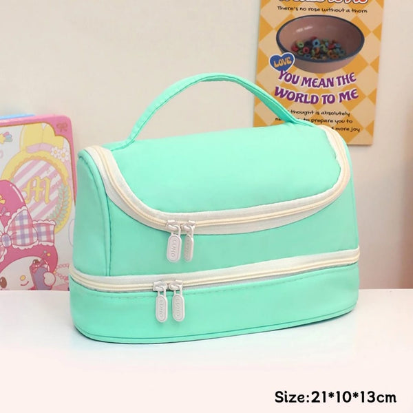 Watercolor Turquoise Premium Large Capacity - Multifunctional Pouch
