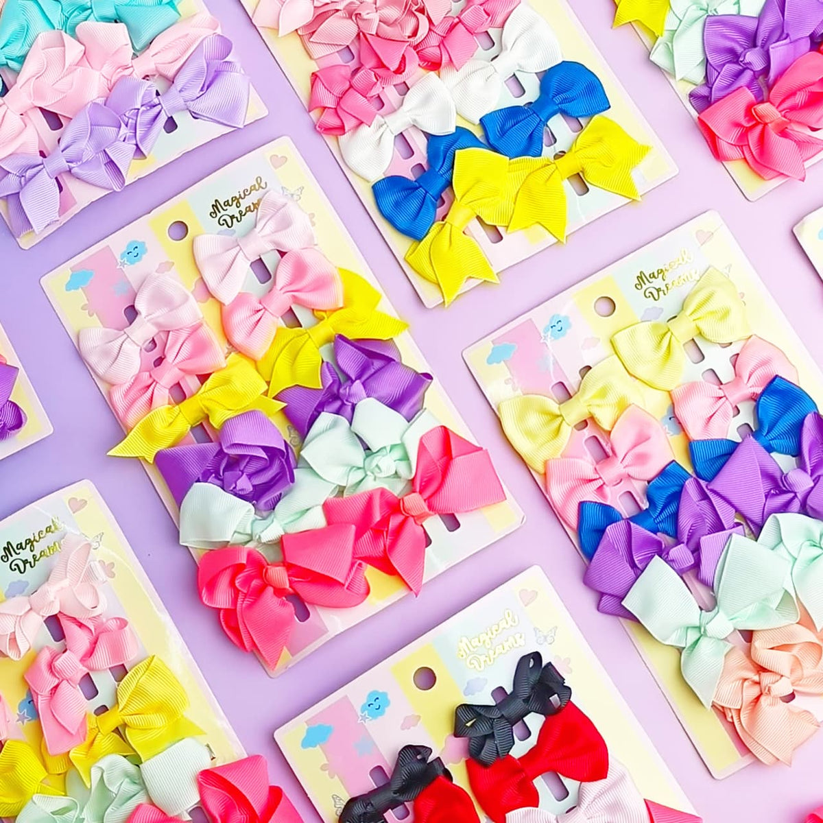 Funky Bow Series - Hair Clip Set of 12