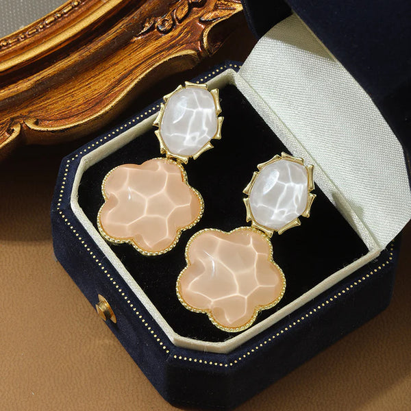 Peach Flower Stone - Earring