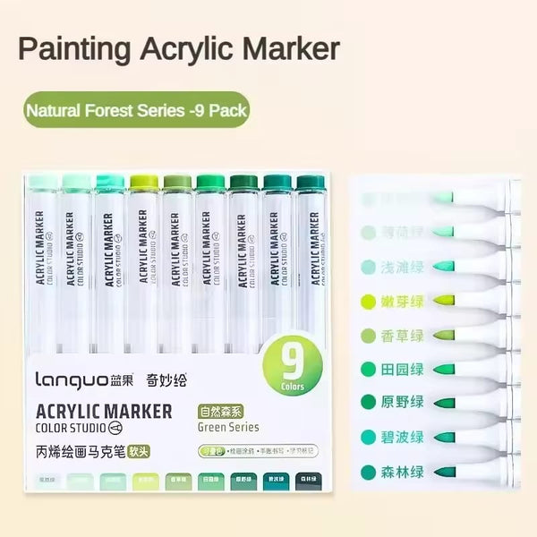Color Studio Painting  Acrylic Marker  Style 2 - Set Of 9