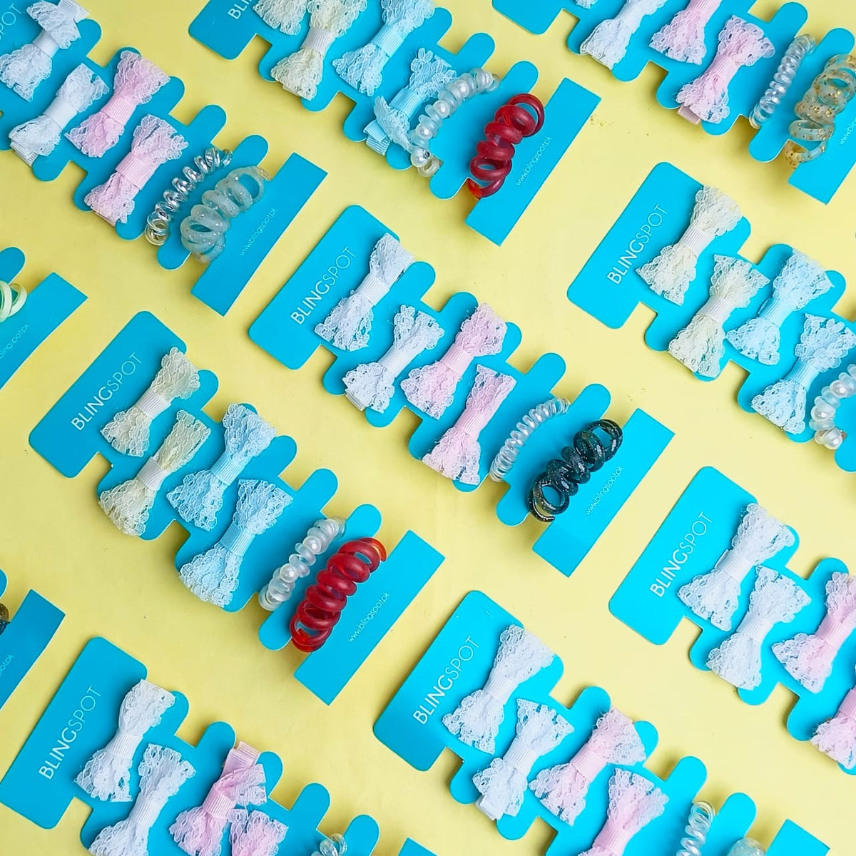 Pastel Bow Clips &amp; Hair Ties - Hair Accessories Style 32