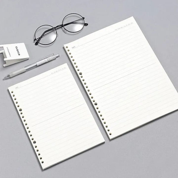White Loose Leaf Acrylic Spiral - Notebook / Journal