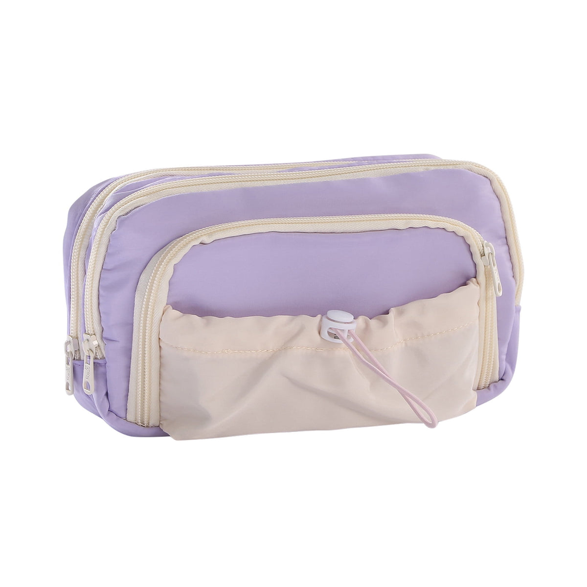 Light Purple Large Capacity - 3 Zip Pouch