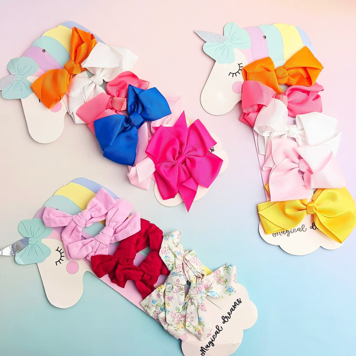 Unicorn &amp; Mix Bow Series - Hair Clip Set of 6