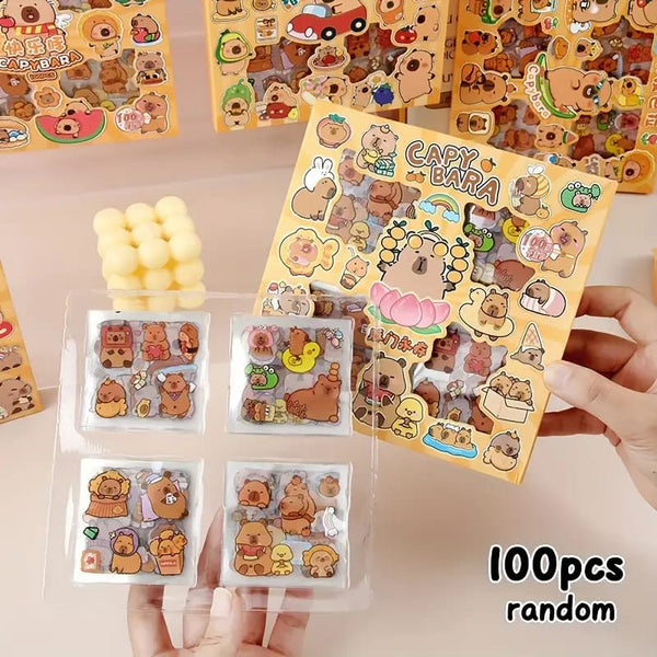 Capybara Bear - Set Of 100 Sticker Sheets