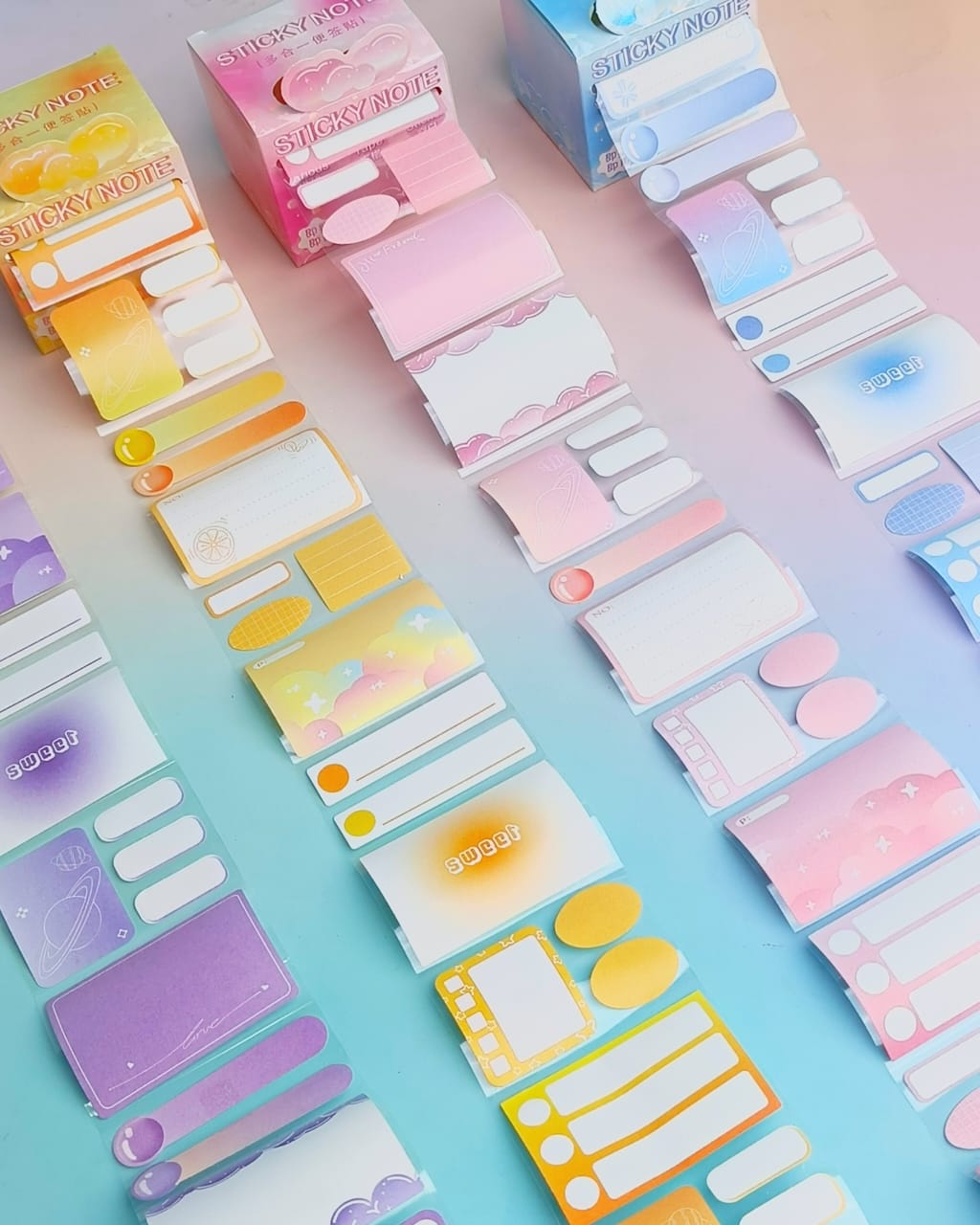 Candy Color Post It Notes  - Sticker Roll Box