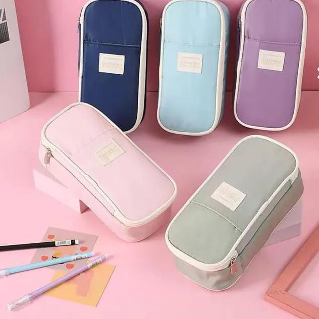 Macaron Color Stationery Organizer - Zipper Pouch