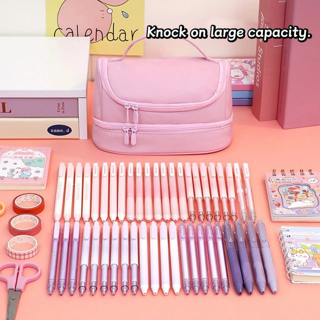 Soft Pink Premium Large Capacity - Multifunctional Pouch