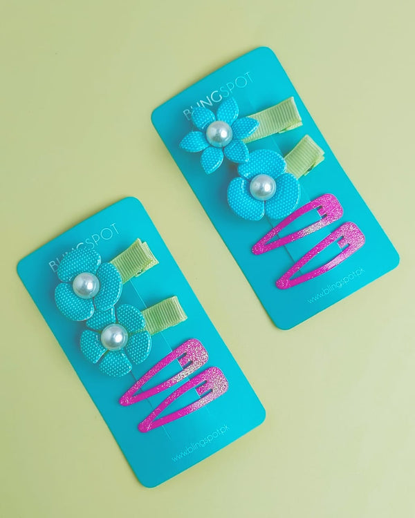 Snap Clips - Hair Clip Set Of 4 - Style 46