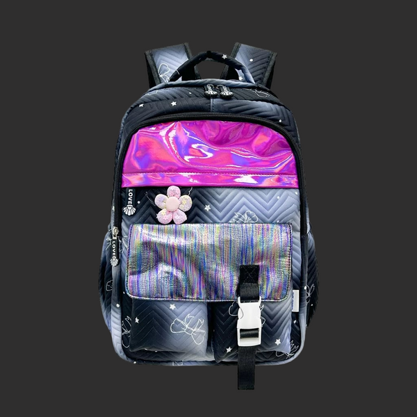 Bow & Stars Shiny Series Black - Backpack