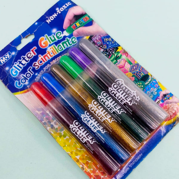 Glitter Glue Set Of 6 - Style 1