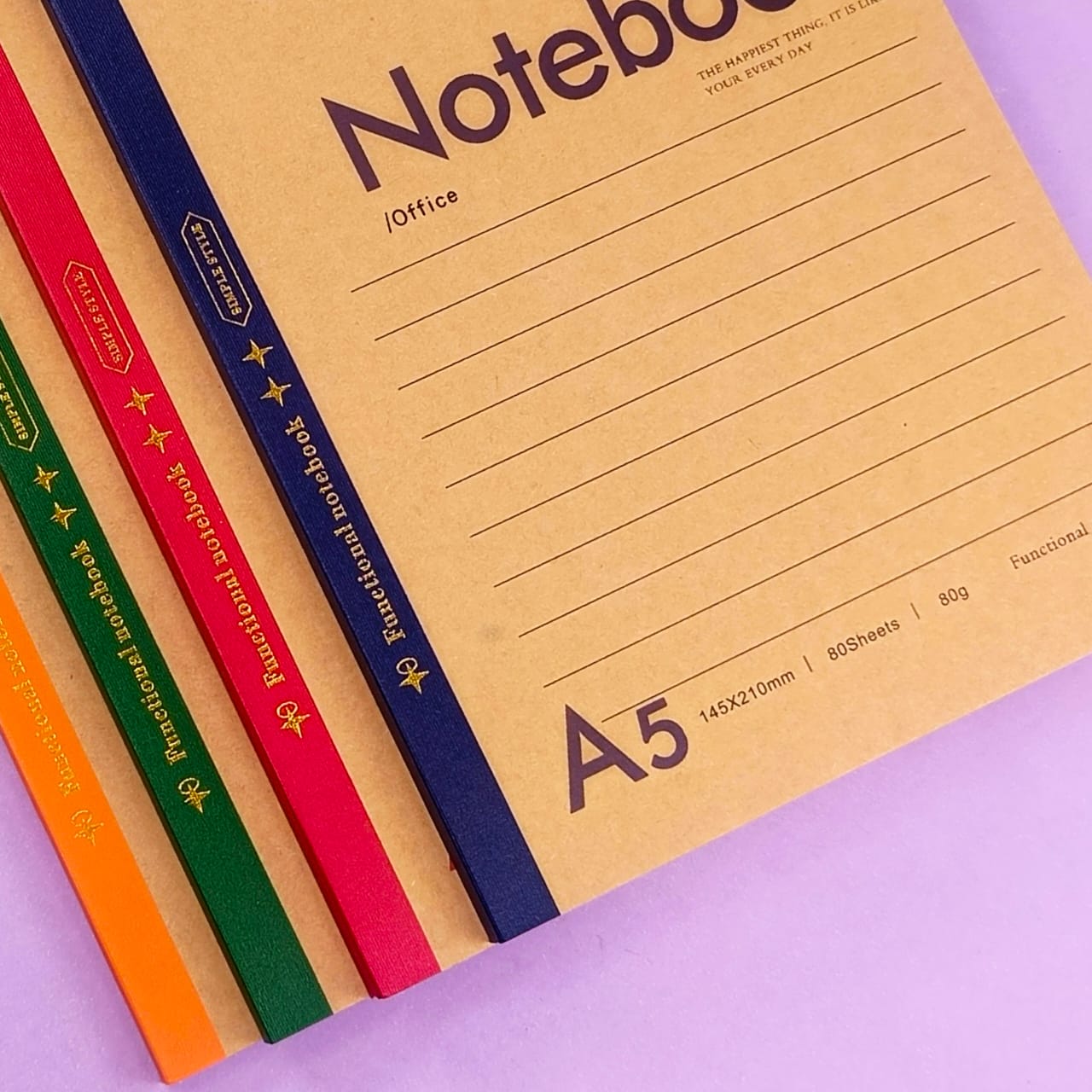 Kraft Cover A5 - Notebook / Journal ( 40 / 60 / 80 Pages )