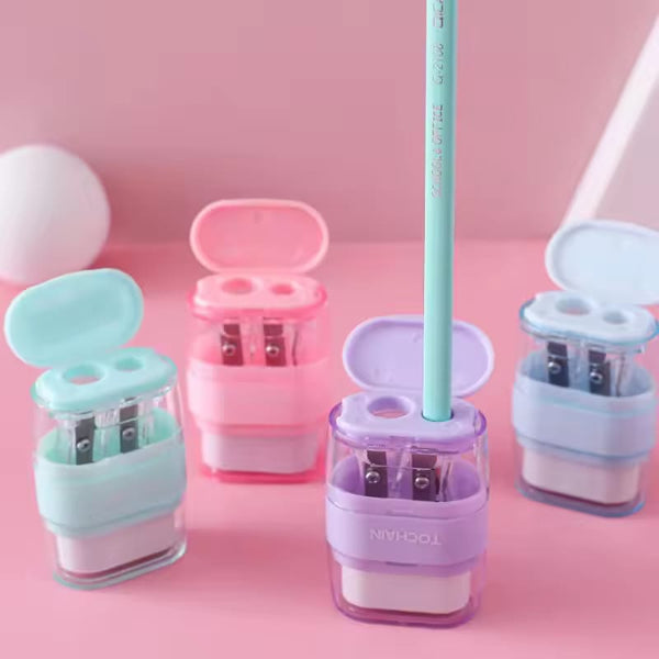 Macaron Color Premium - Eraser & Sharpener ( 2 in 1 )