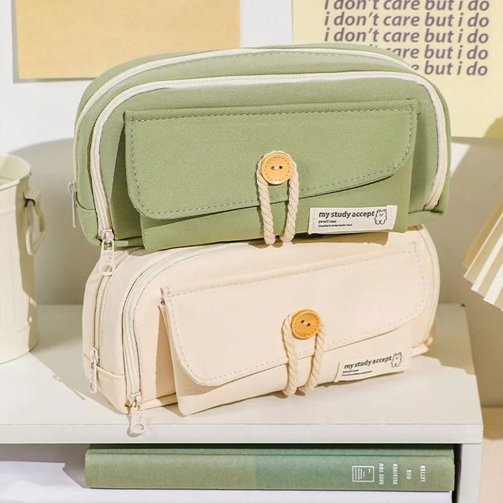 Study Hard Series Stationery Organizer Blue - Zipper Pouch