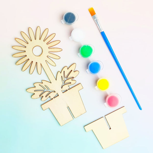 Creative Diy Wood Craft Garden Flower  - Poster Painting Set Style 8