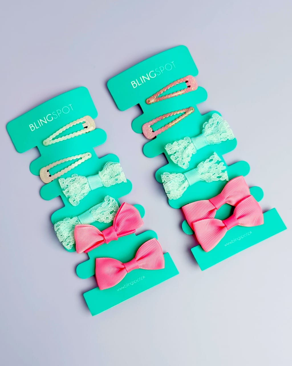 Pastel Bow Clips &amp; Hair Ties - Hair Accessories Style 36