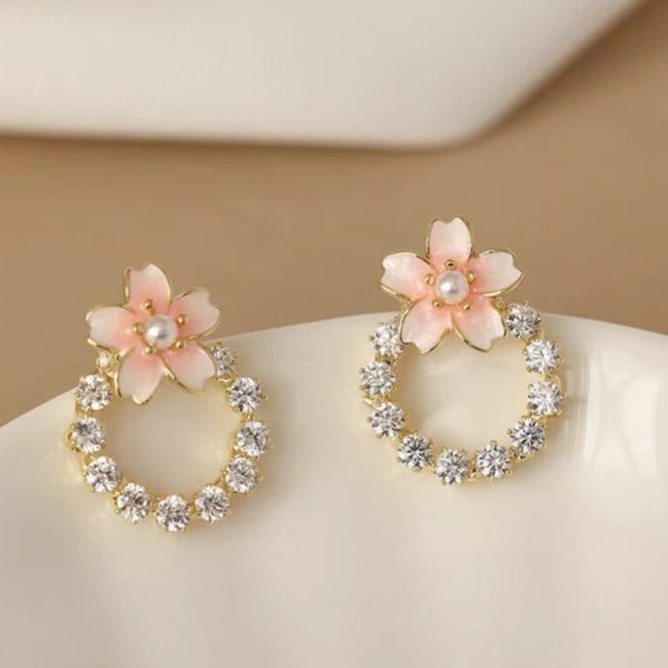 Sakura Flower Pearl - Earring
