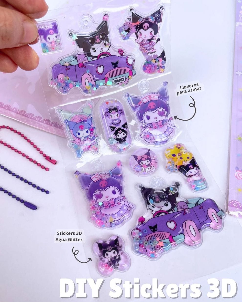 Sanrio Character Water Filled - Diy Sticker