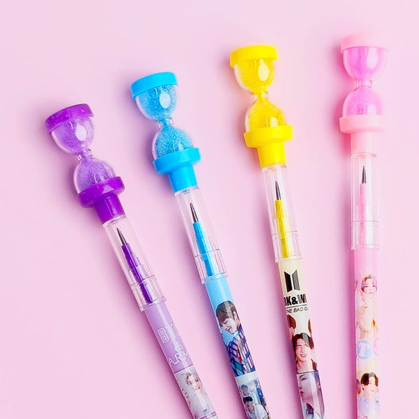 Bts Characters Retro Hour Glass Time - Kids Bullet Pencil