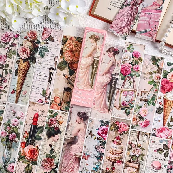 Spring Is Leisurely Floral Series - Bookmark Set Of 30