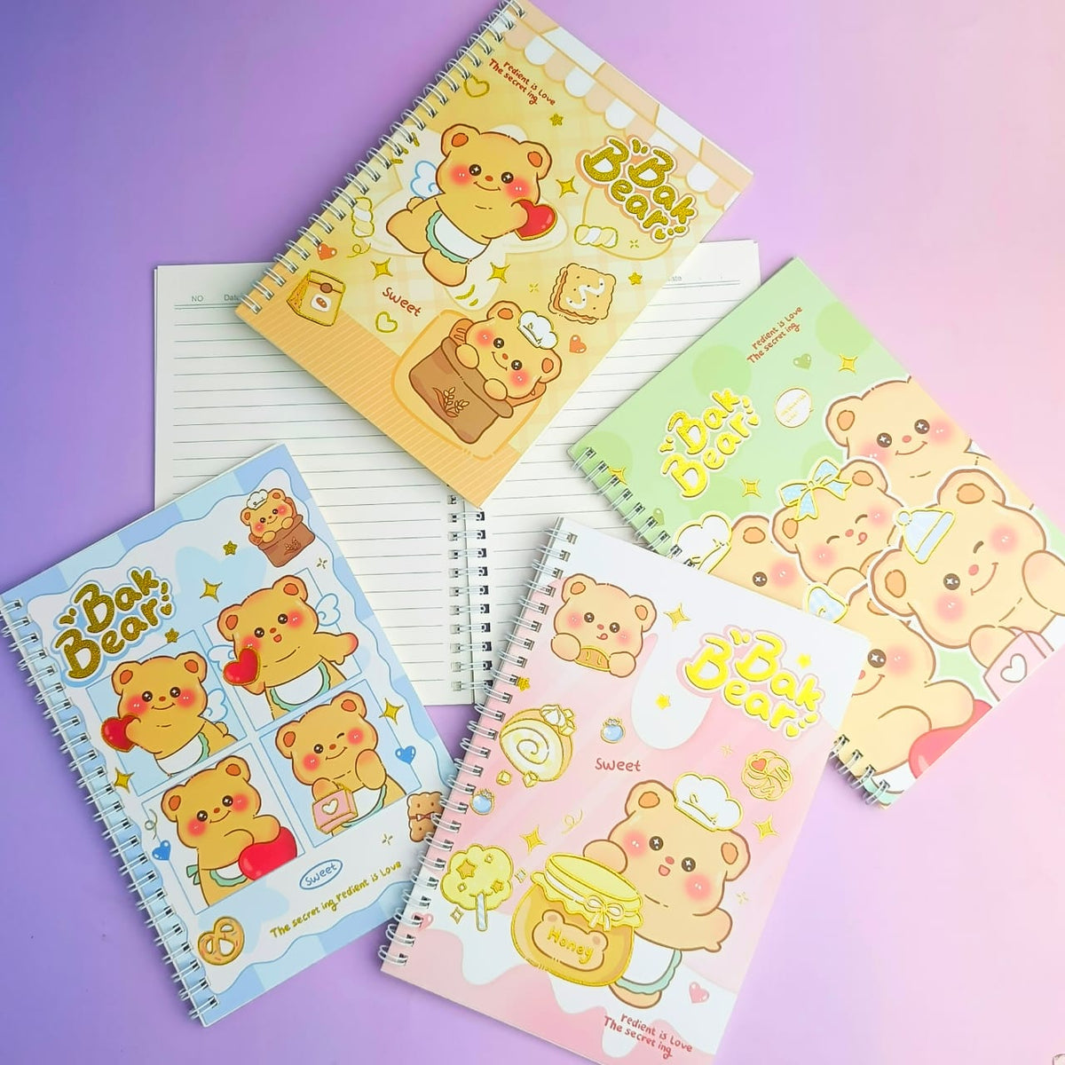 Cute Bear Spiral Notebook / Journal