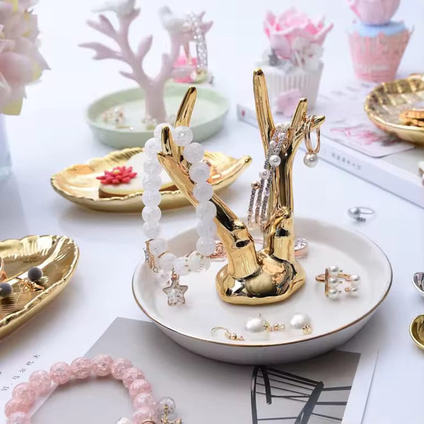 Elegant Gold Foil Deer - Jewelry Dish