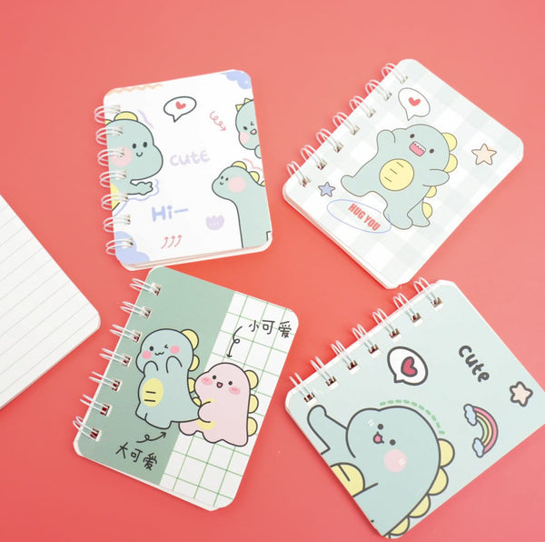 Cute Dino Mini Diary  - Notebook / Journal