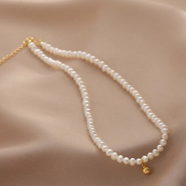 Gold & Pearl Beads - Necklace