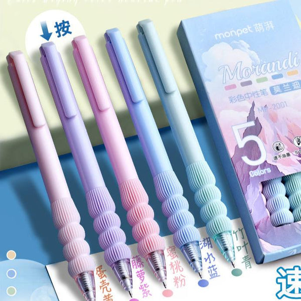 DEL Morandi Colored Ink  - Press Gel Pen Set of 5