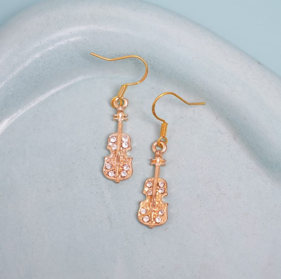 Violin Gold  - Earrings