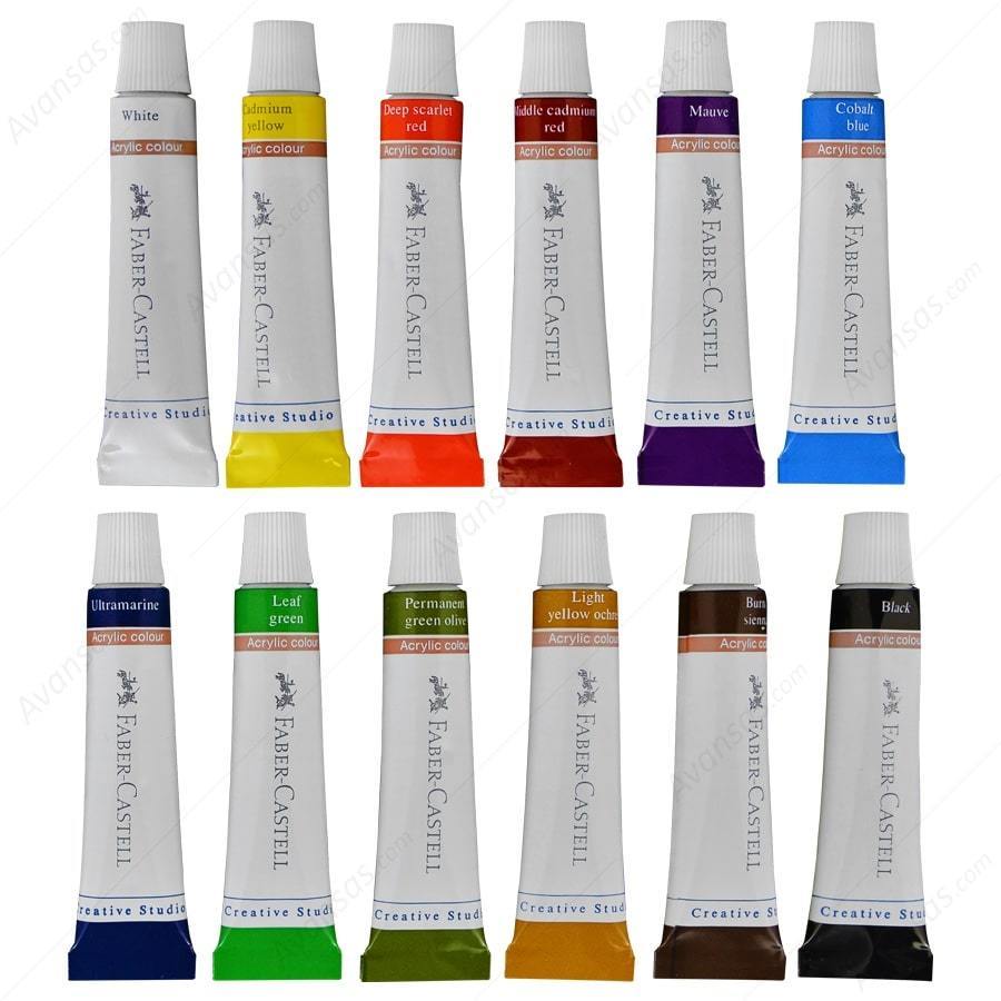 Faber Castell Acrylic Colours Set of 12