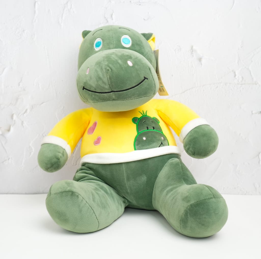 Green Hippo Cartoon - Plushie Soft Toy