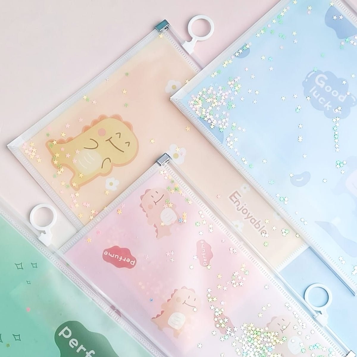 Good Luck Dino Transparent -  Document Pouch