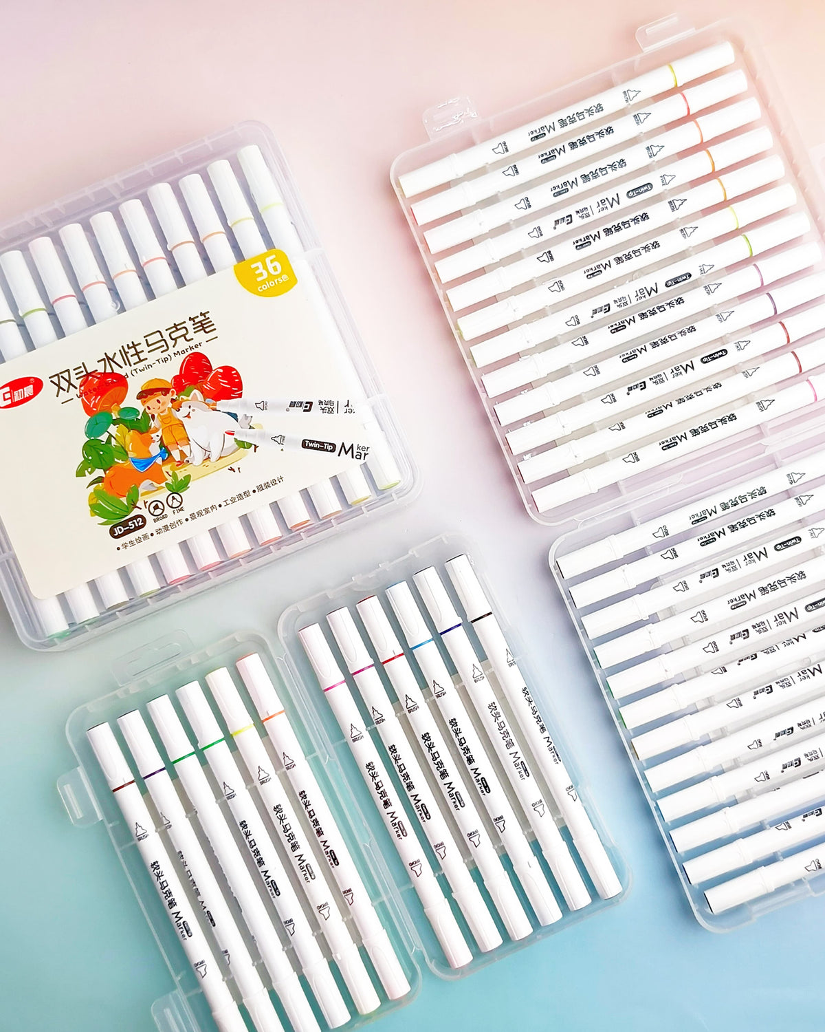 Twin Tip  ( 2in 1 ) - Markers Set of 12 / 24 / 36