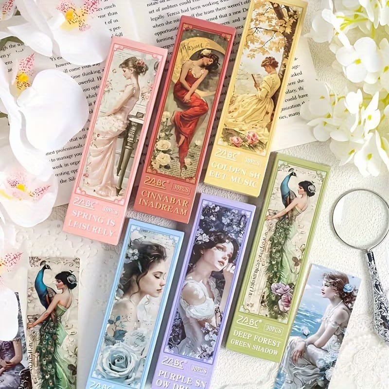 Spring Is Leisurely Floral Series - Bookmark Set Of 30