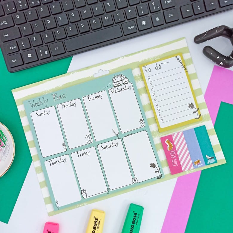 Weekly Plan Sticky Note Set Of 6 - Style 1 – The Blingspot Studio
