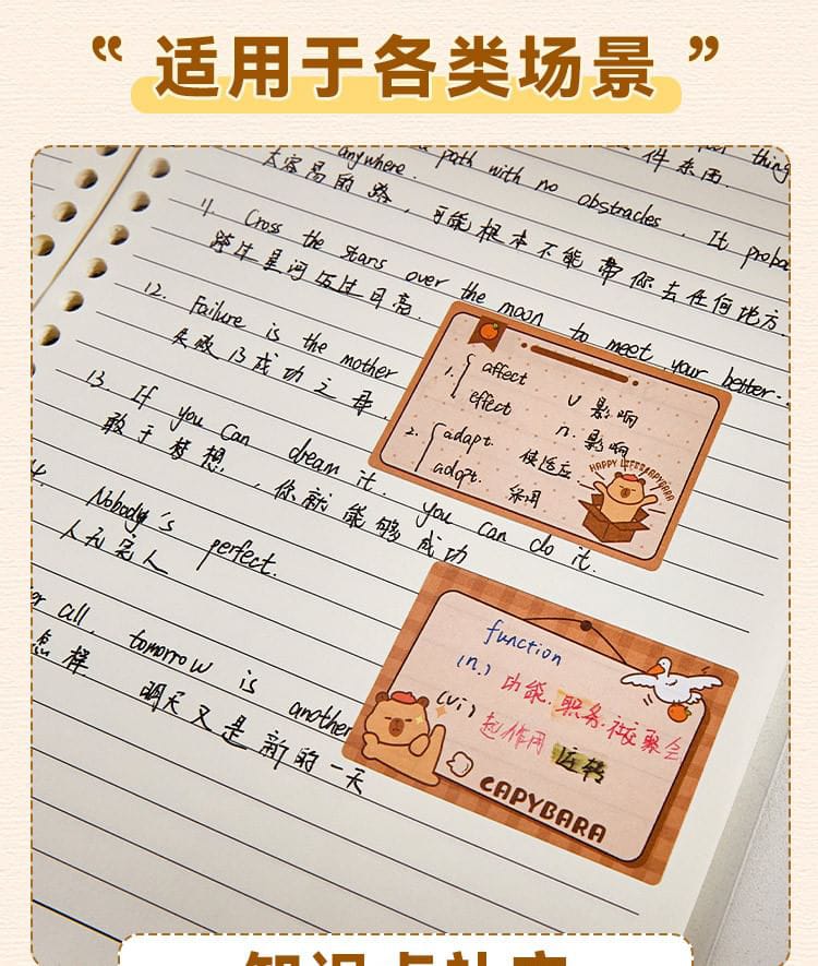 Capybara Post It Notes  - Sticker Roll Box
