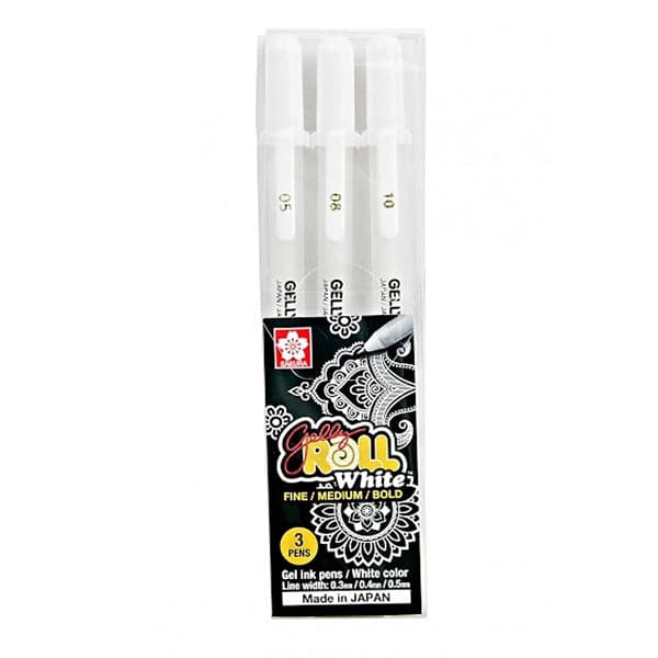 Sakura Gelly Roll White Pen Set Of 3