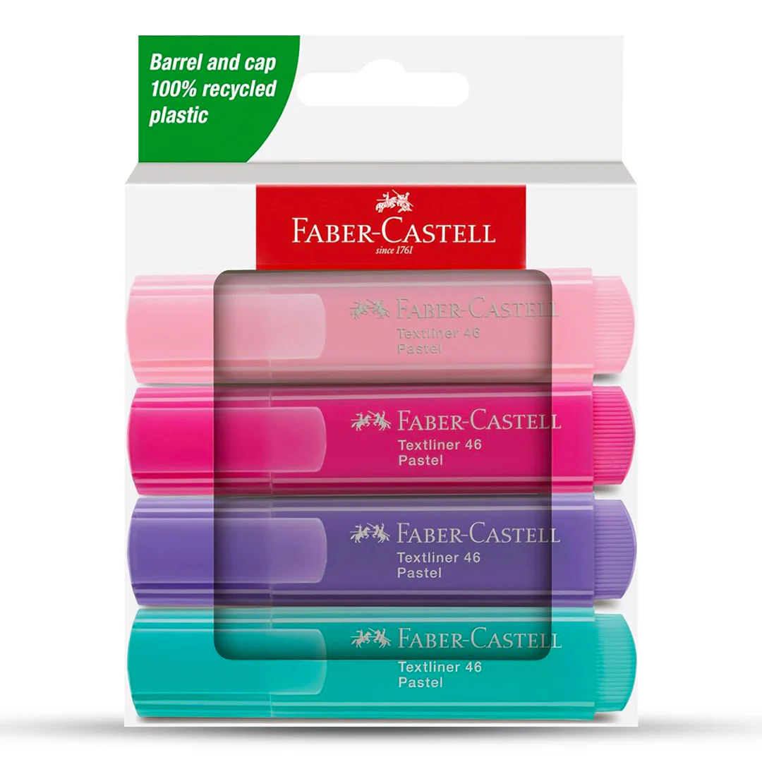 Faber Castell Textliner Highlighter 46 Pastel Shade Sets Of 4