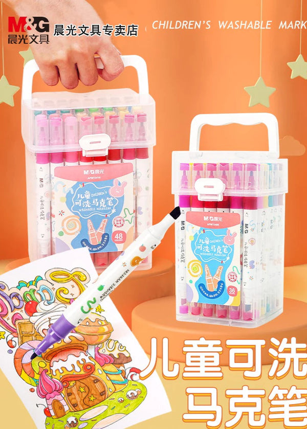 M&G Kids Washable Marker Dual Side Set of 12