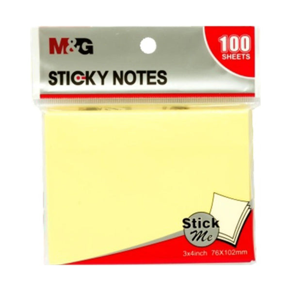 M&G Yellow Notepad - Sticky Note 76x102