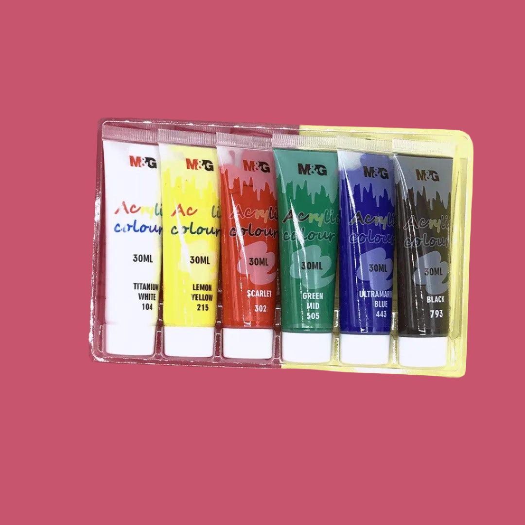 M&G Premium Acrylic Paints 30ml - Set Of 6