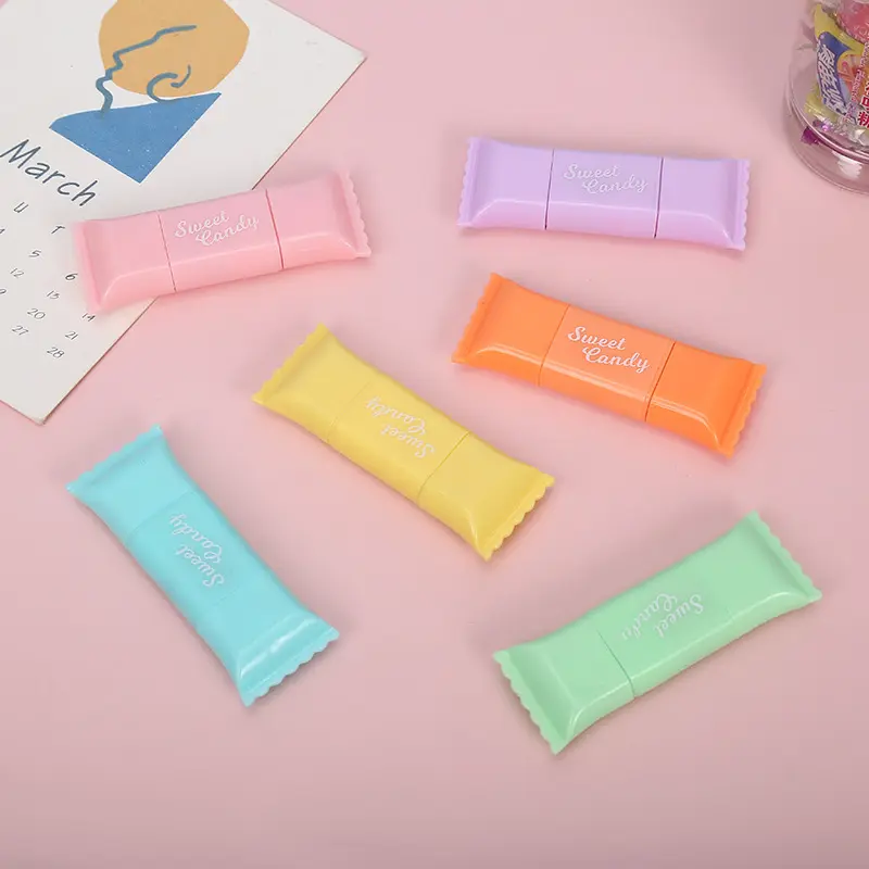 Sweet Candy Double Sided Highlighter Set of 6